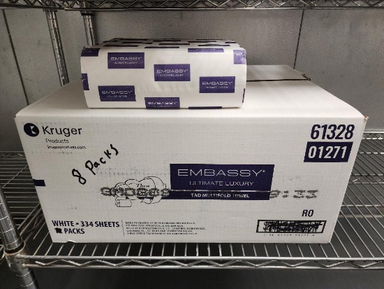 8 Packs,, Kruger Embassy Multifold Towels