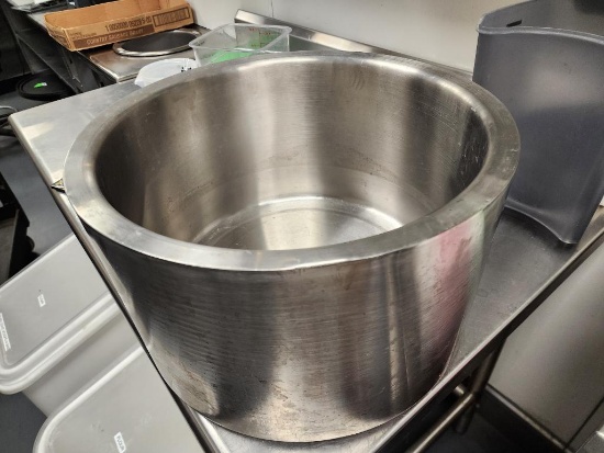 Service Ideas 7 Gallon Brushed Stainless Steel Double Walled Cooling Tub, Beverage Chiller