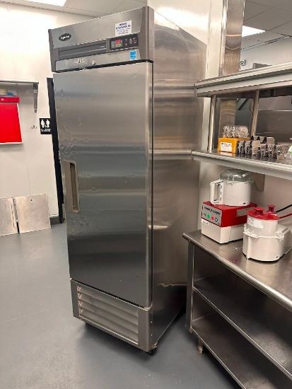 Superior Model R23-S Single Door Commercial Reach-In Refrigerator, Stainless Steel, Mobile Base