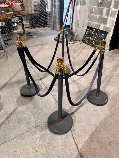 4 Qty. Vevor Scansions w/ Velvet Ropes
