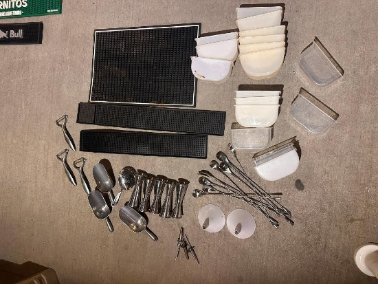 Group of Bartenders Supplies and Tools