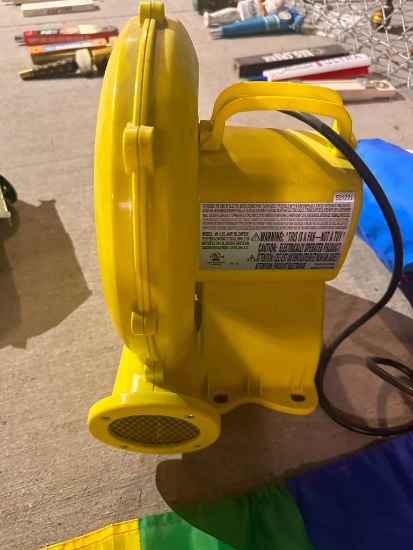Model W-1.5L Air Blower, Several B&V Banners, Pride Flag, Misc.
