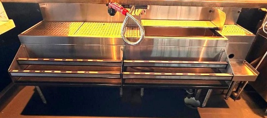 GlasTender Backbar Set Up, Drainboard, Ice Bin and Blender Station, See Images for Model Numbers