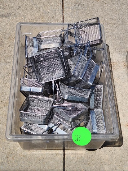 28 Qty. Wire Mesh Serving Baskets, Fry Baskets