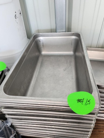 15 Qty. - Full-Size Steam Pans, 6in Deep, Superior 8329088