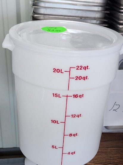 3 Qty. - 22 Quart Round Food Storage Containers