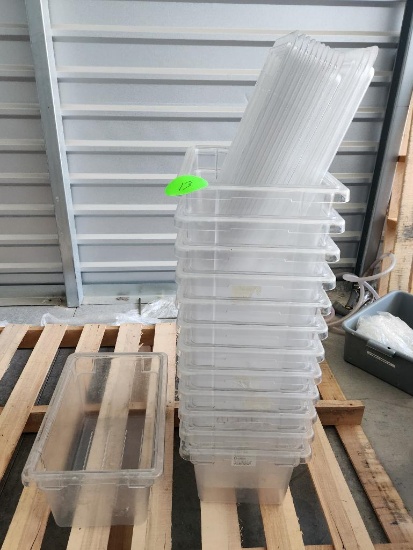 13 Qty. Cambro 12in x 18in x 9in Food Storage Containers w/ Lids