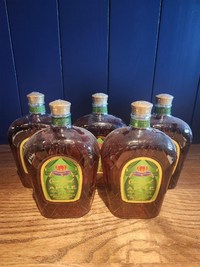 5 Bottles of Crown Royal Regal Apple 1L