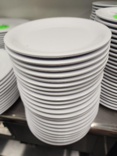 24 Qty. G.E.T. Melamine NP-6, 6-1/2in, Diamond White Narrow Rim Plate