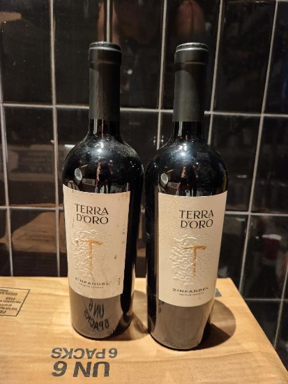 2 Bottles of Terra D'Oro Zinfandel 2018 750ml
