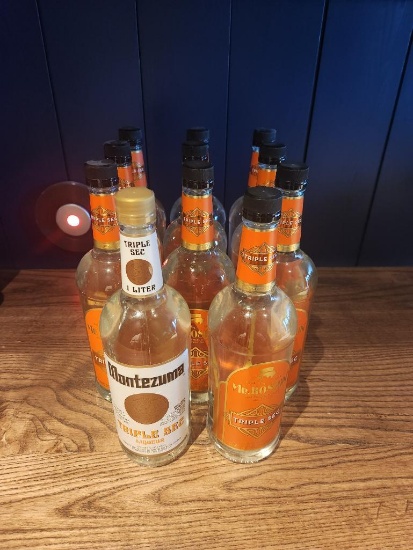11 Bottles - Mr. Boston & Montezuma Triple Sec 1L