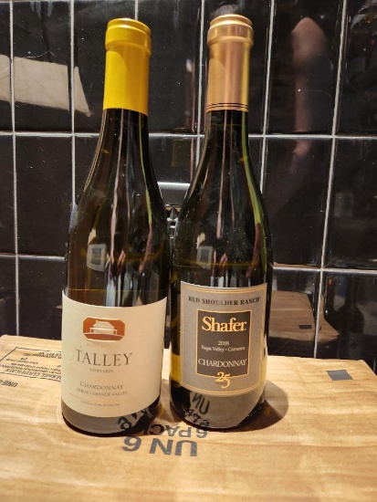 2 Bottles - Shafer 2018 & Talley Chardonnay 750ml