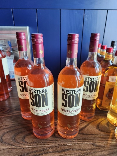 4 Bottles of Western Son Prickly Pear Vodka 1L