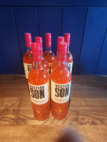 7 Bottles of Western Son Watermelon Vodka 1L