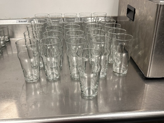 Lot of 31 English Pub Glasses