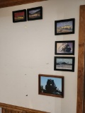 Lot of 6 Framed Train Photographs & More