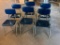 Lot of 8 Heavy-Duty Virco Student Chairs 13in - 16in