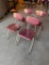 Lot of 4 Heavy-Duty Virco Student Chairs 13in - 16in
