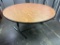 Adjustable Height Round Table, 60in Diameter, Laminate Top