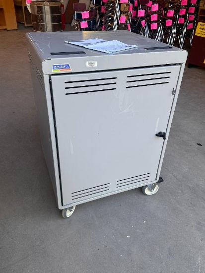 Spectrum Connect30 Computer/Laptop Charging Cart, HD Casters, Power Strip Outlets, Worktop