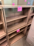 Lot of 2 Metal Bookcases, Adjustable Shelves