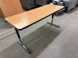 Adjustable Height Work Table, 24in x 60in, Laminate Top