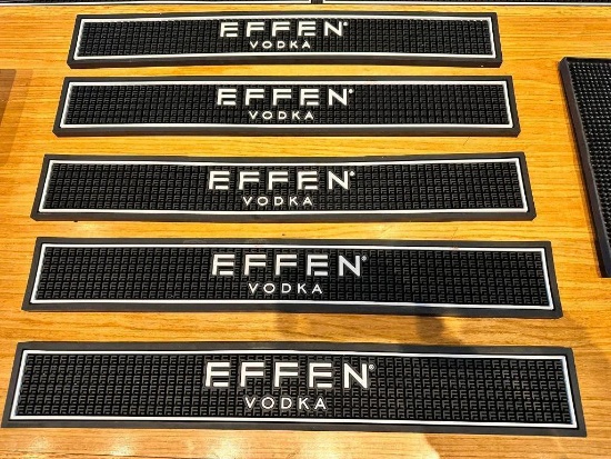Five EFFEN Vodka Rubber Bar Mats