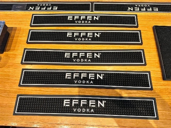 Five EFFEN Vodka Rubber Bar Mats