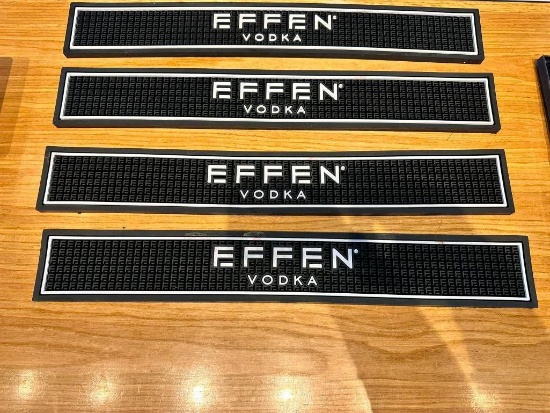 Four EFFEN Vodka Rubber Bar Mats