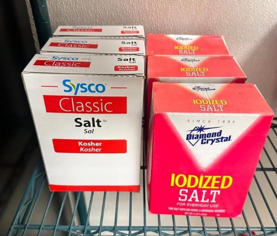 Classic and Iodized Salt, 6 Sealed Boxes