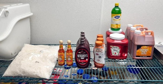 Sealed Food Products, Cholula, Hershey's Syrup, Smuckers, Ketchup, Lemon Juice, Sambal Oelek Chili