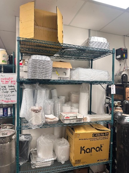 Large Selection of Open Stock Containers, Trays, Cups, Portion Cups, Napkins, Containers and Much