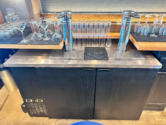 Micromatic Dual Zone Wine Dispenser w/ Tap Tower, Model: MDD-58W-(8) 1/6 Size Keg Capacity
