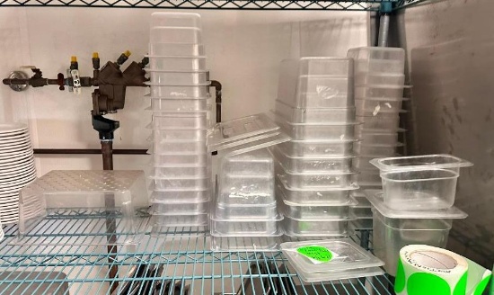 Large Selection of Cold Food Storage Containers, Most w/o Lids, 1/6 Size to 1/2 Size