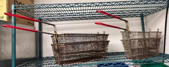 Four Fryer Baskets, 2 Sizes, Large and Standard Sizes