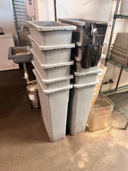 Lot of 10 Slim Jim Commercial Trash Cans