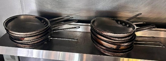 Group of Various Commercial Fry Pans