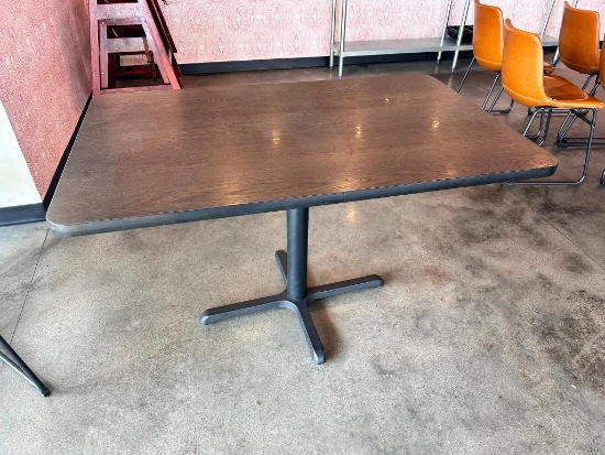 Restaurant Table, 30in x 48in x 29-1/2in H Single Pedestal