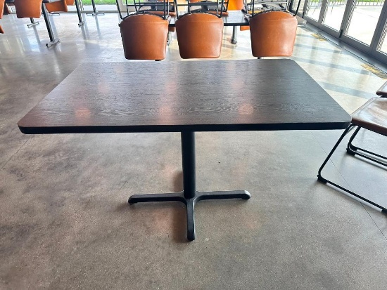Restaurant Table, 30in x 48in x 29-1/2in H Single Pedestal
