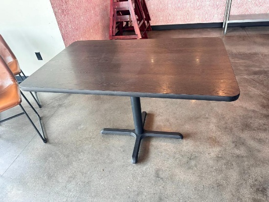 Restaurant Table, 30in x 48in x 29-1/2in H Single Pedestal