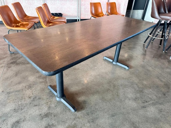 Restaurant Table, 30in x 72in x 29-1/2in H,Double Pedestal
