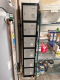 6-Unit Vertical Locker Unit, Metal, 12in x 12in x 16in D