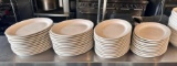 Lot of 46, Tuxton No. 19, Oval Restaurant China Platters, 11in