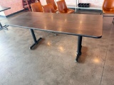 Restaurant Table, 30in x 72in x 29-1/2in H,Double Pedestal