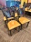 4 Qty. - Restaurant Chairs, Metal Frames, Padded Seat, Fancy Design Back, Sold 4x$