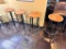 Four Bar Stools w/ Metal Frames & Wood Seats, Sold 4x$