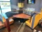 Set of 2 Round Corner Booths w/ Tables, Areas Needed 110in x 106in & 99in x 106in