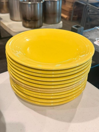 12 Qty. - Fiesta Homer Laughlin 10-1/2in Plates, Yellow