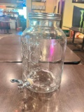 Large Mason Jar Style Glass Drink Dispenser - Quality Beverage