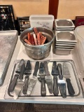 31 Qty. - Pizza Spatulas / Pizza Servers, A Few 1/6 Size Steam Pans